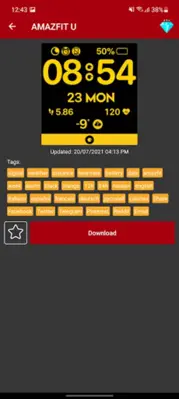 Amazfit Bip/U/U-Pro WatchFace android App screenshot 4